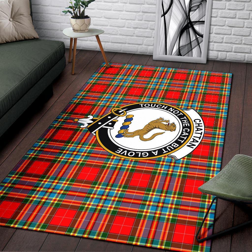 Chattan Tartan Crest Area Rug