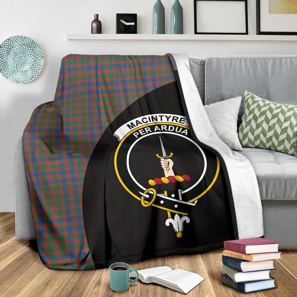 MacIntyre Ancient Tartan Crest Blanket Wave Style