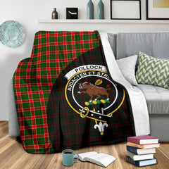 Pollock Modern Tartan Crest Blanket Wave Style