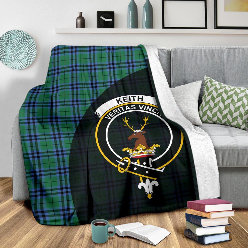 Keith Ancient Tartan Crest Blanket Wave Style