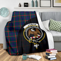 Agnew Modern Tartan Crest Blanket Wave Style