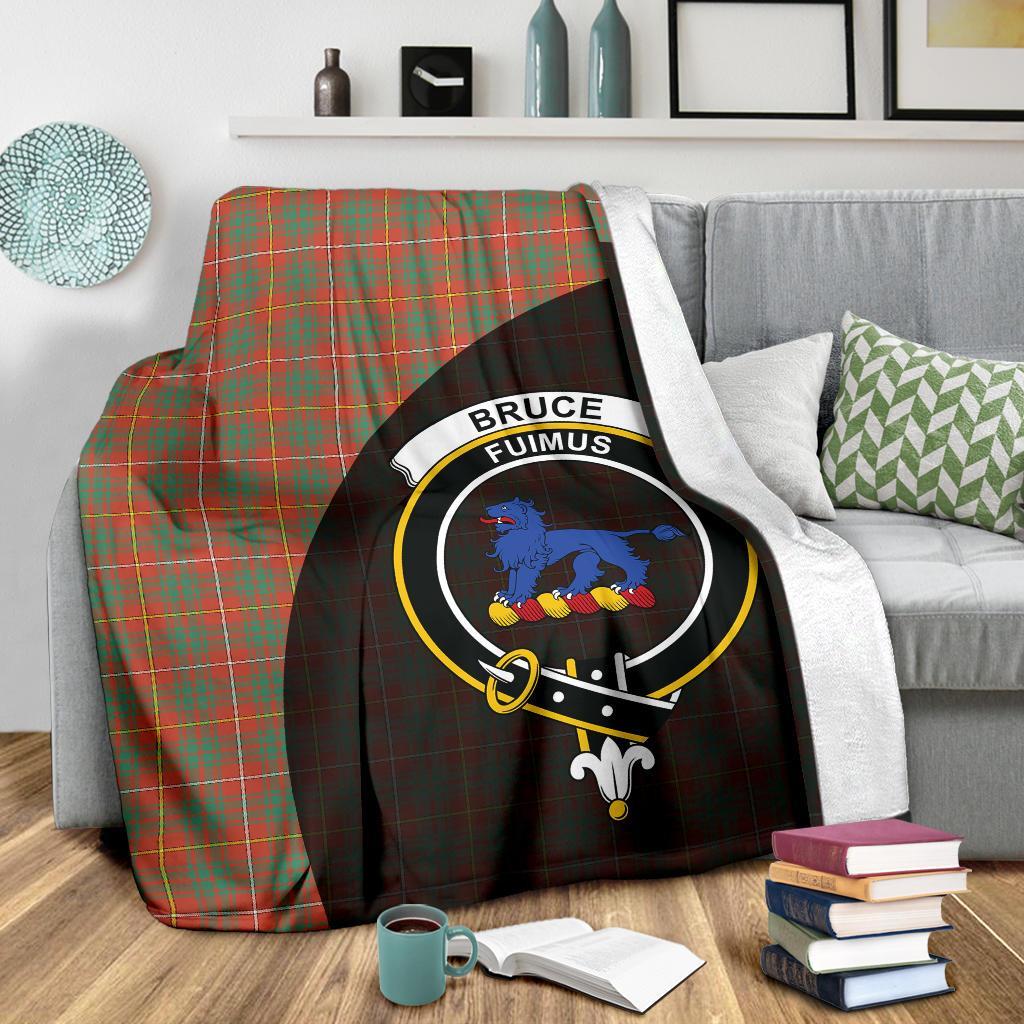 Bruce Ancient Tartan Crest Blanket Wave Style