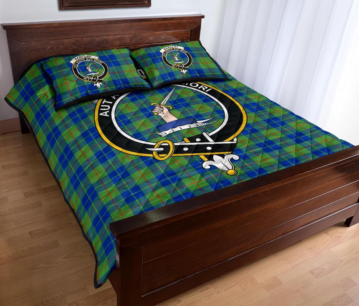 Barclay Hunting Ancient Tartan Crest Quilt Bed Set