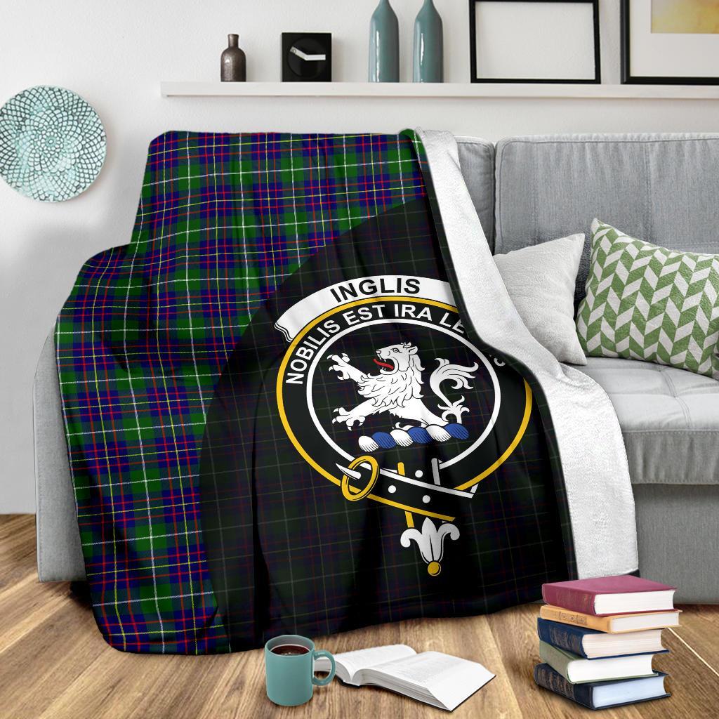 Inglis Modern Tartan Crest Blanket Wave Style