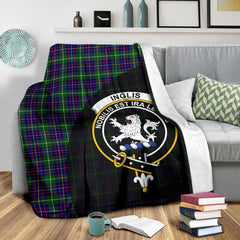 Inglis Modern Tartan Crest Blanket Wave Style
