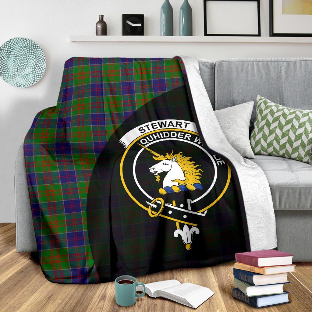 Stewart of Appin Hunting Modern Tartan Crest Blanket Wave Style