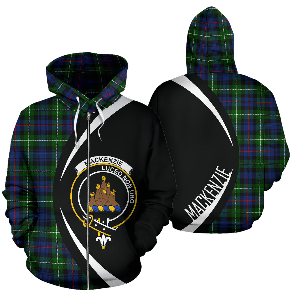 Mackenzie Tartan Crest Zipper Hoodie - Circle Style SP