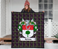 Rennie Family Coat of Arms Tartan Quilt SP