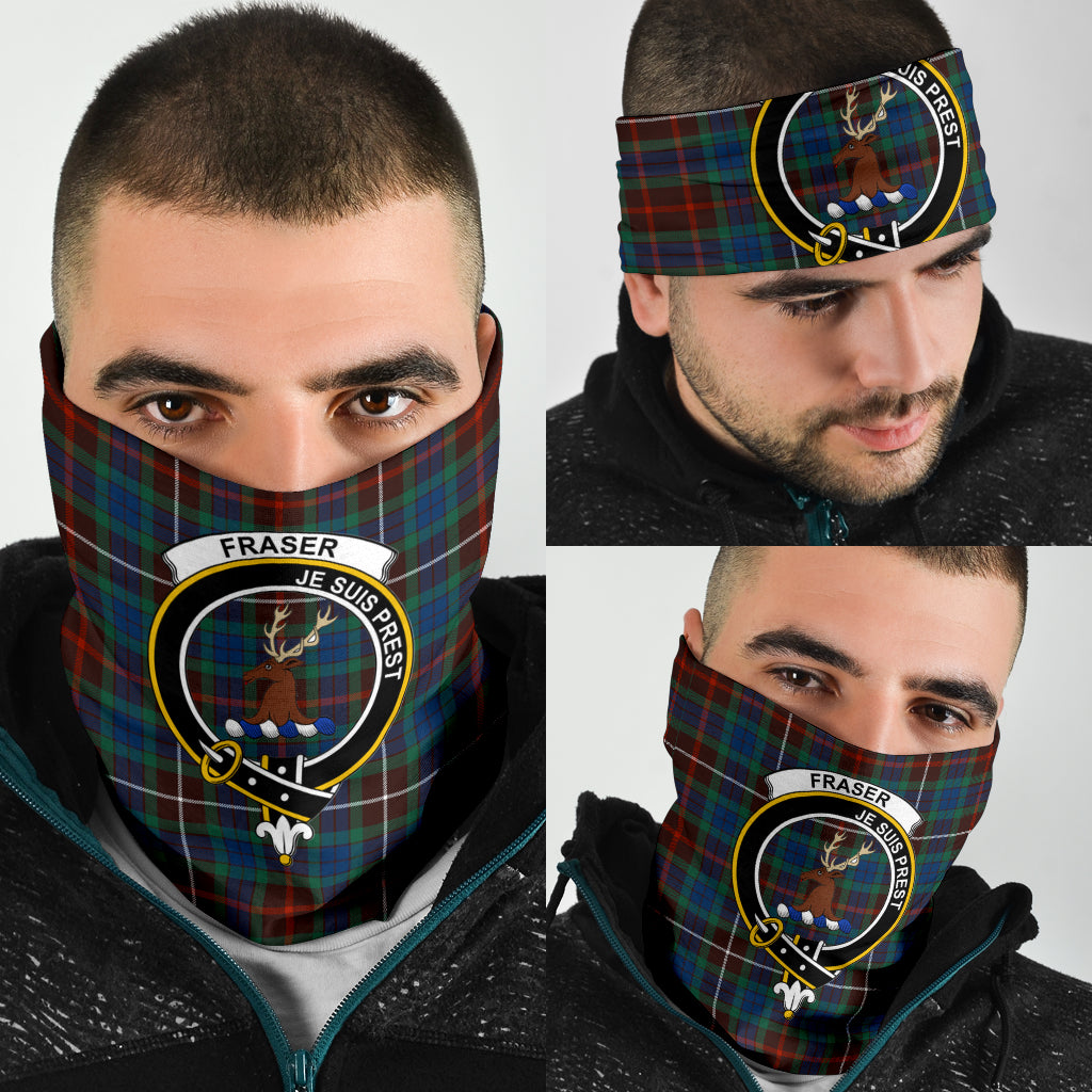 Fraser Hunting Ancient Tartan Crest Bandana - Neck Gaiter