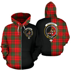 McCauley Modern Tartan Crest Zipper Hoodie - Half Of Me Style SP