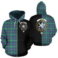 Inglis Ancient Tartan Crest Zipper Hoodie - Half Of Me Style