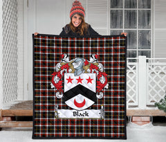 Black Tartan Crest Quilt - SP