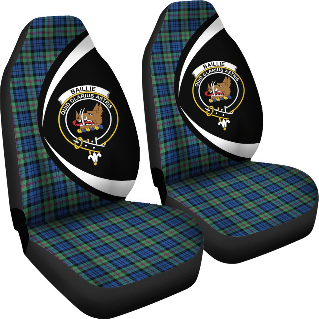 Baillie Ancient Tartan Crest Circle Style Car Seat Cover