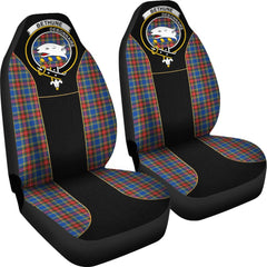 Bethune Tartan Crest Car seat cover