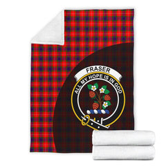Fraser Modern Tartan Crest Blanket Wave Style