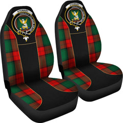 Stewart (High Stewards) Family Tartan Crest Car Seat Cover