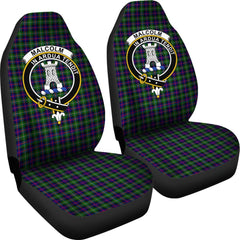 Malcolm (MacCallum) Modern Tartan Crest Car Seat Cover