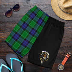 Graham of Menteith Modern Tartan Crest Short For Men - Haft Style