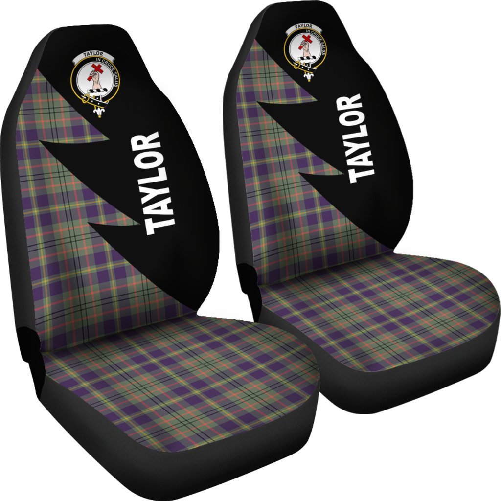 Tailyour (Or Taylor) Tartan Crest Flash Car Seat Cover