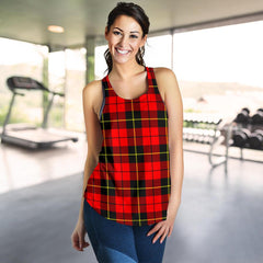 Wallace Hunting Red Tartan Women Racerback Tank Top