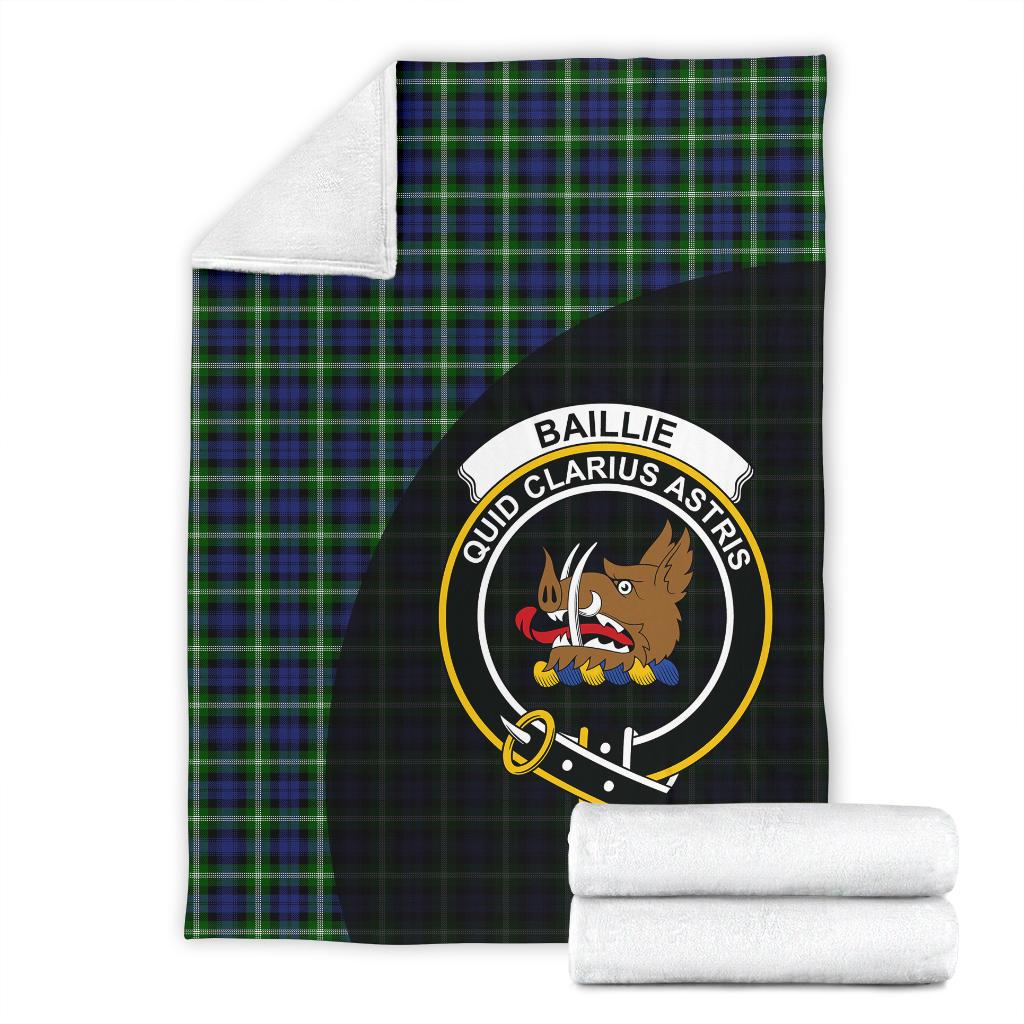 Baillie Modern Tartan Crest Blanket - 3 Sizes