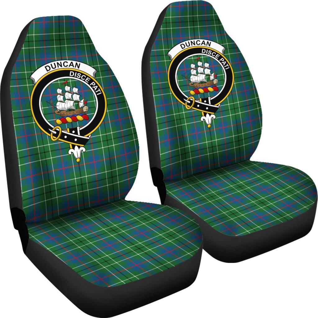 Duncan Tartan Crest Car Seat Cover