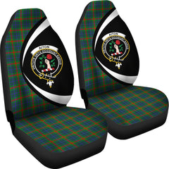 Aiton Tartan Crest Circle Style Car Seat Cover