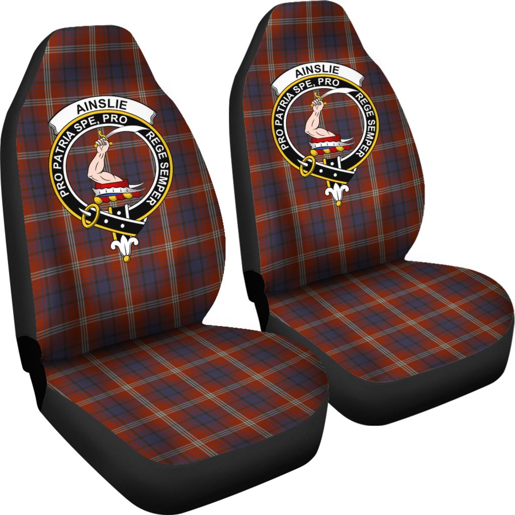 Ainslie Tartan Crest Car Seat Cover