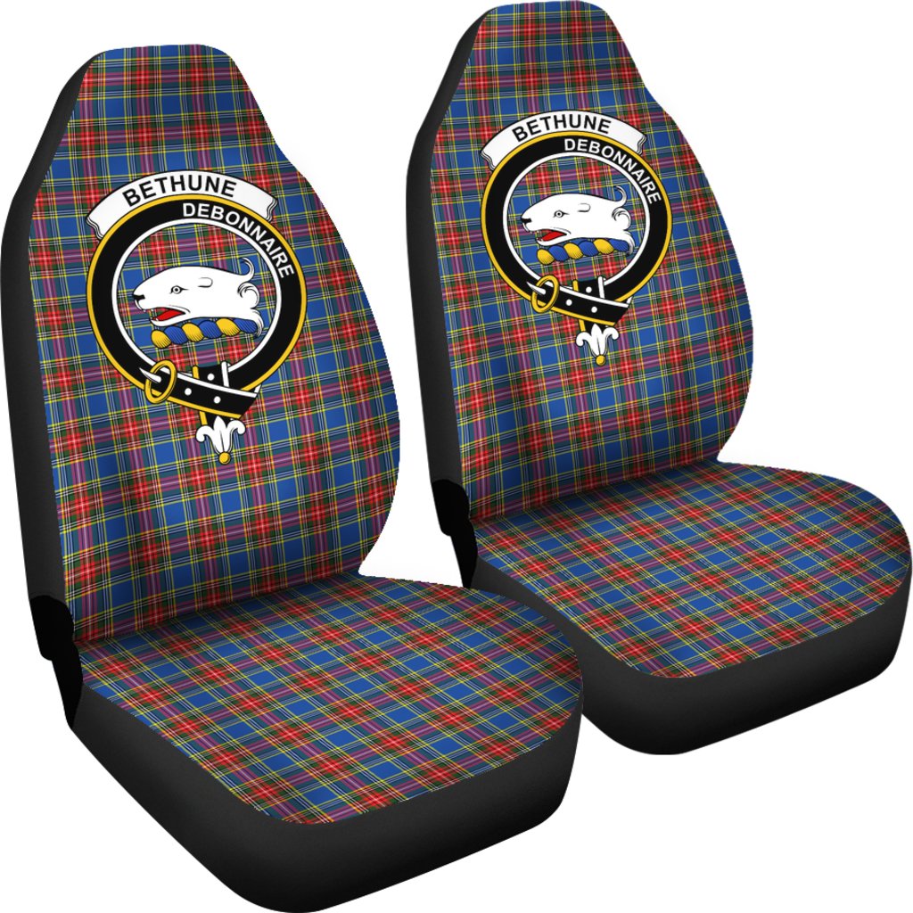 Bethune Tartan Crest Car seat cover