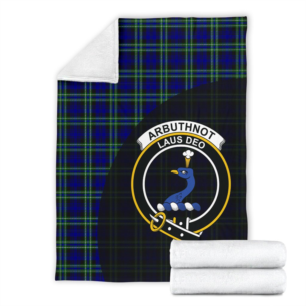 Arbuthnot Modern Tartan Crest Blanket - 3 Sizes