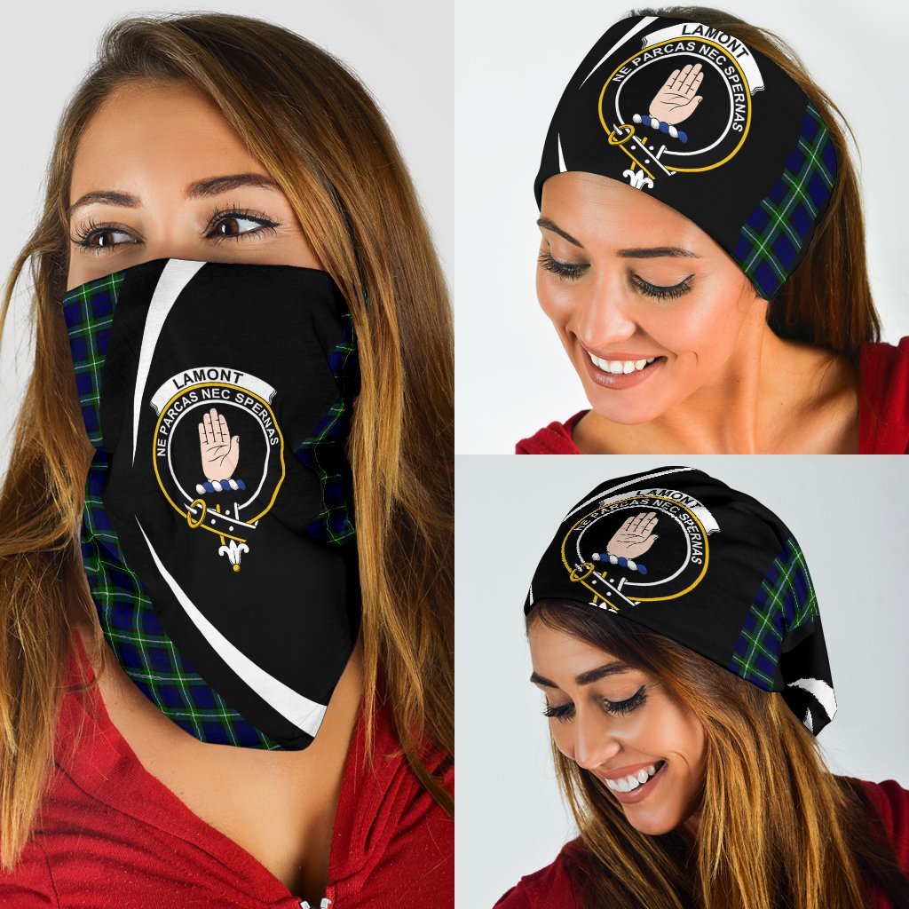 Lamont Modern Tartan Crest Neck Gaiter - Bandana