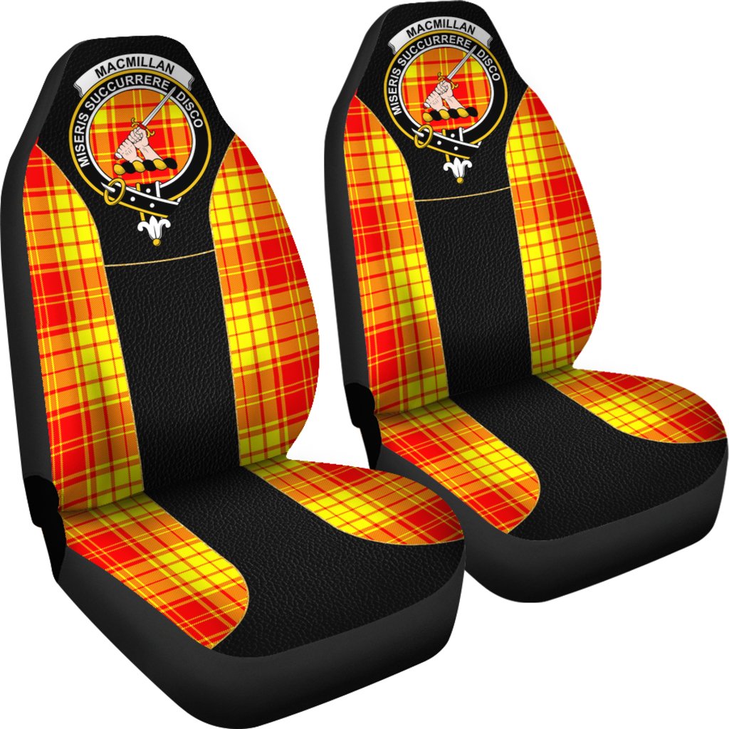 Macmillan Family Tartan Crest Car Seat Cover Special Version