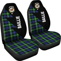 Baillie Tartan Crest Flash Style Car Seat Cover