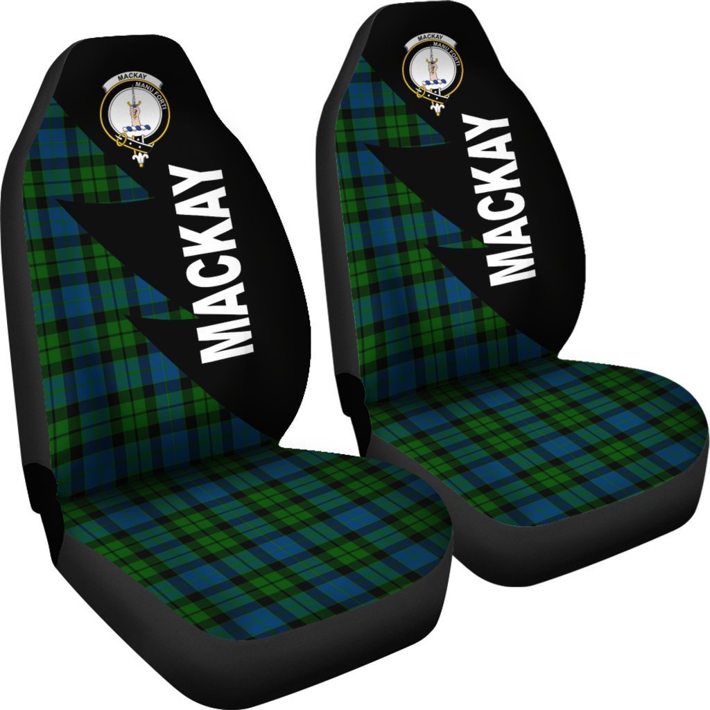 MacKay Modern Tartan Crest Flash Style Car Seat Cover