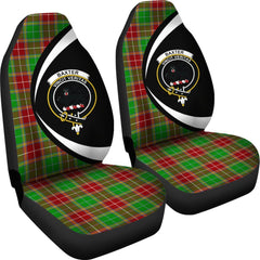 Baxter Modern Tartan Crest Circle Style Car Seat Cover