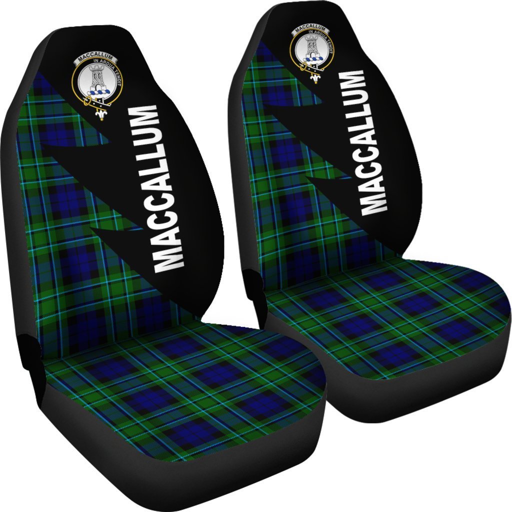 MacCallum Tartan Crest Car Seat Cover - Flash Style