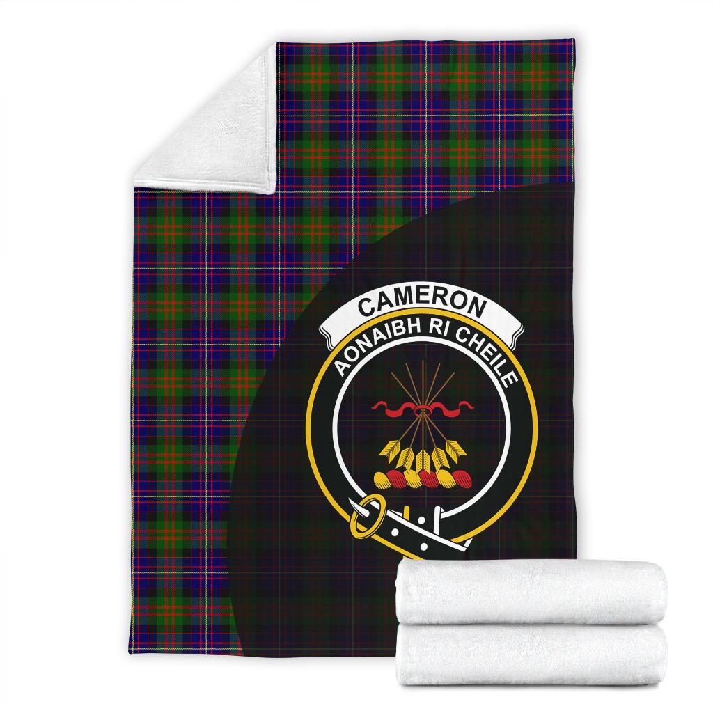 Cameron of Erracht Modern Tartan Crest Blanket Wave Style