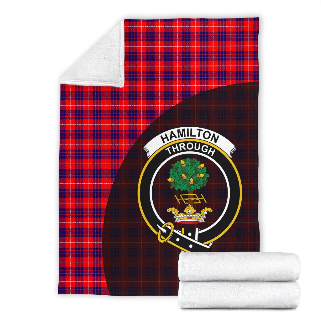Hamilton Family Modern Tartan Crest Blanket