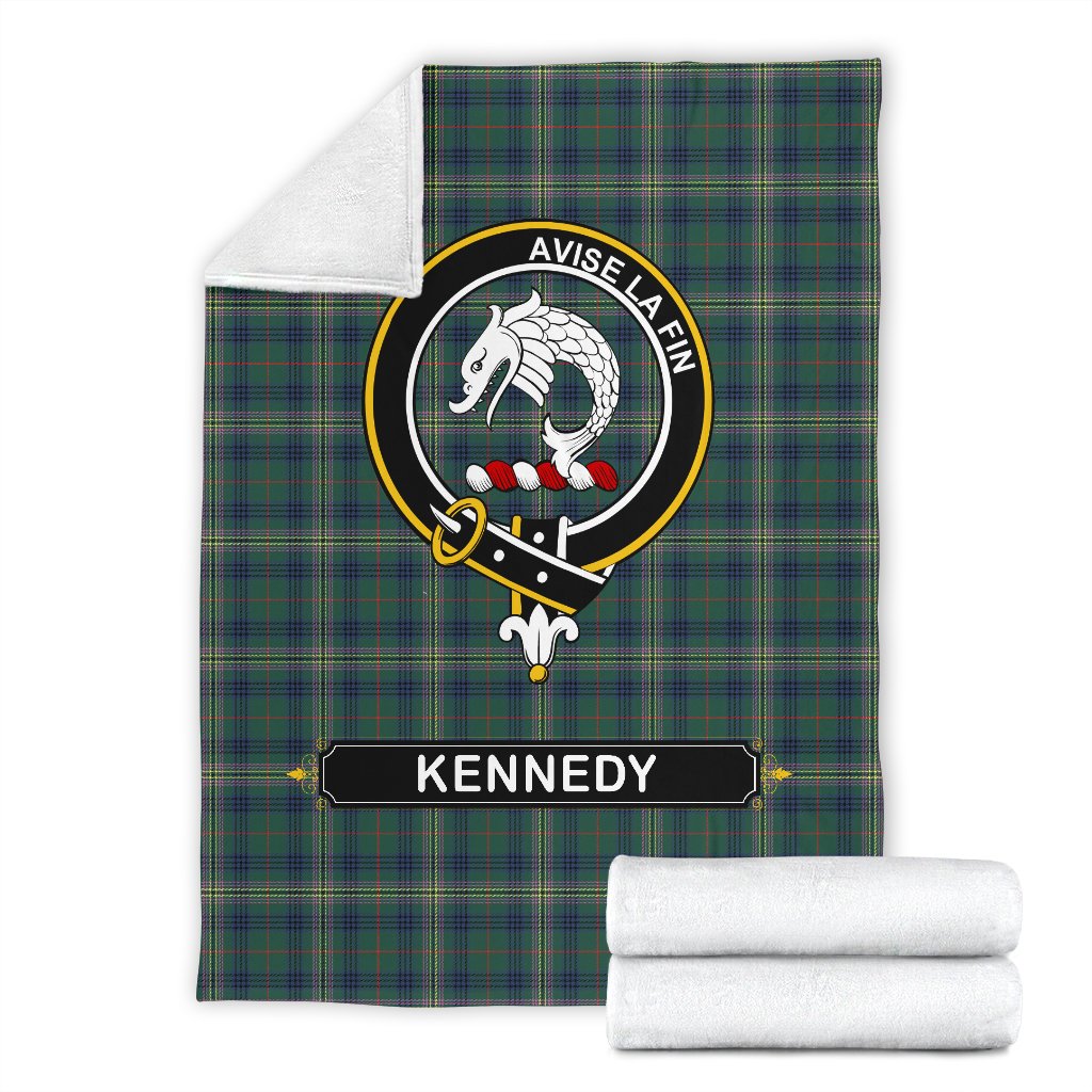 Kennedy Tartan Crest Blanket - 3 Sizes