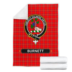 Burnett Family Tartan Crest Blanket - 3 Sizes