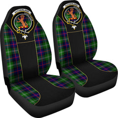 Sutherland Tartan Crest Car Seat Cover Special Version