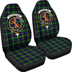 Sutherland Tartan Crest Car Seat Cover