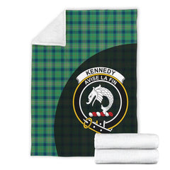 Kennedy Ancient Tartan Crest Blanket Wave Style