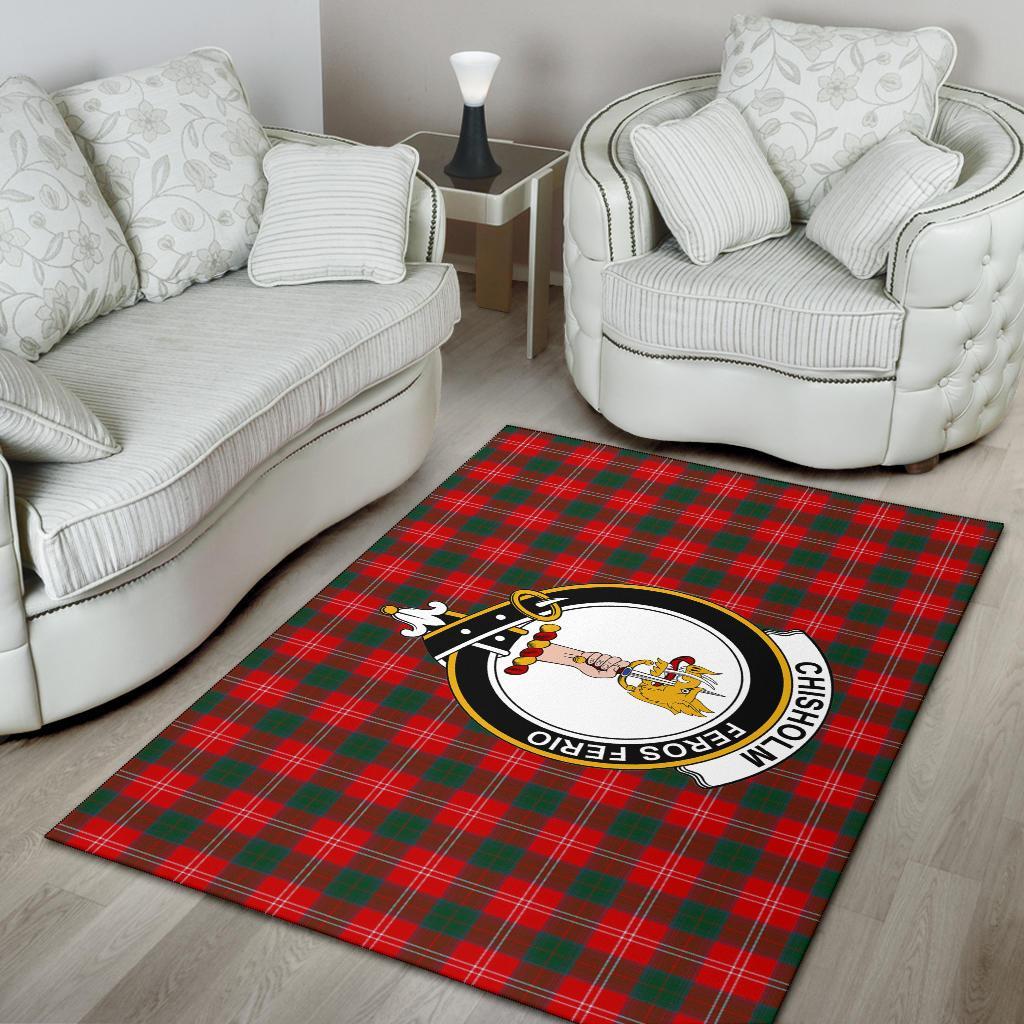 Chisholm Tartan Crest Area Rug