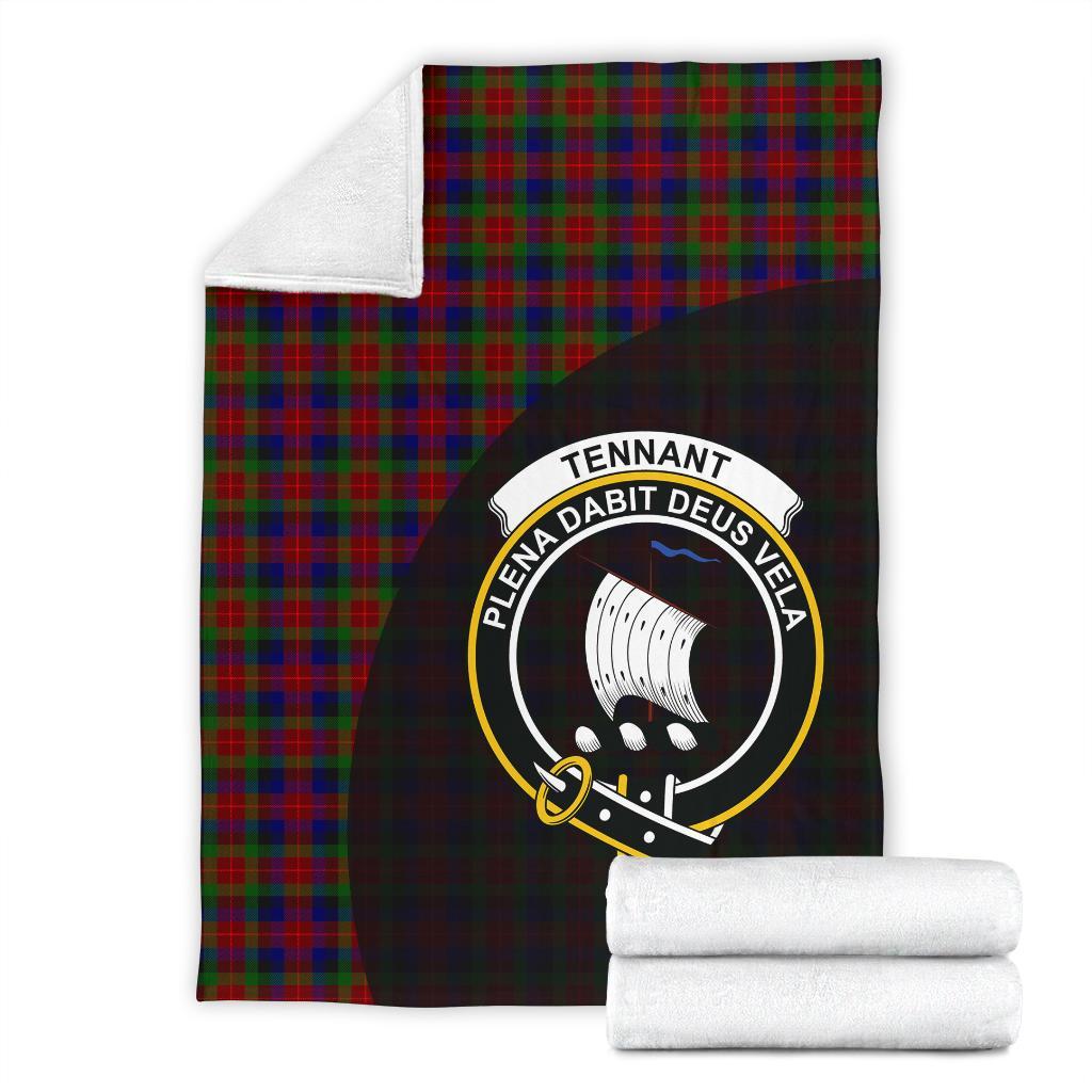 Tennant Tartan Crest Blanket Wave Style