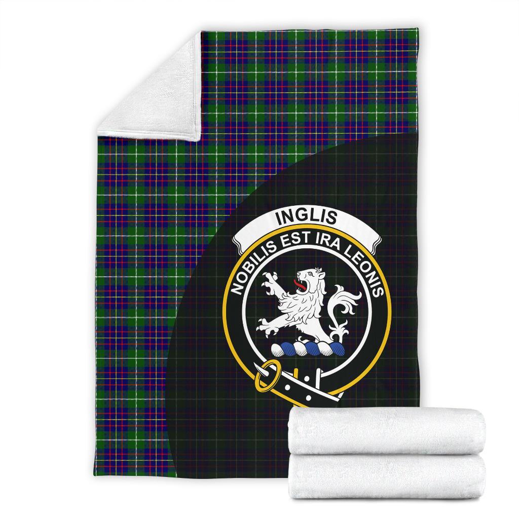 Inglis Modern Tartan Crest Blanket Wave Style