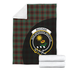 Buchan Ancient Tartan Crest Blanket Wave Style