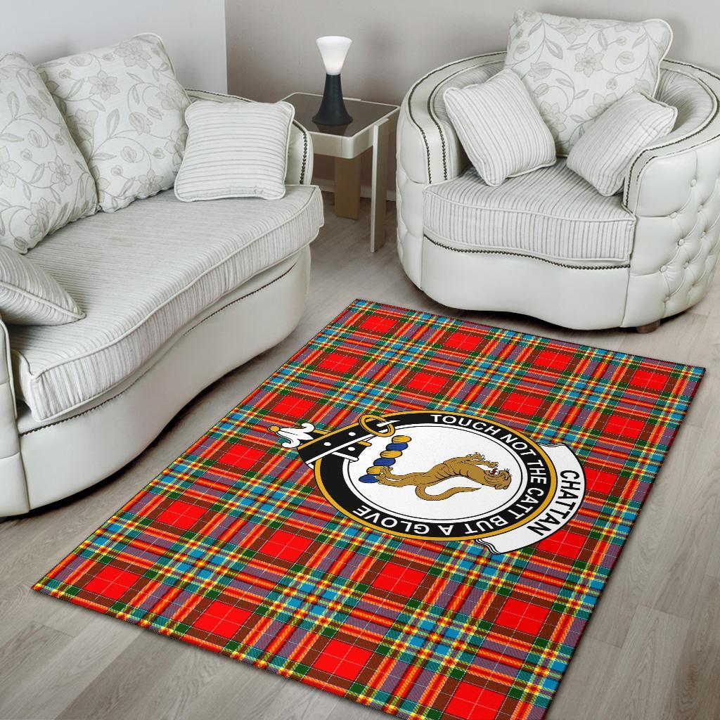 Chattan Tartan Crest Area Rug