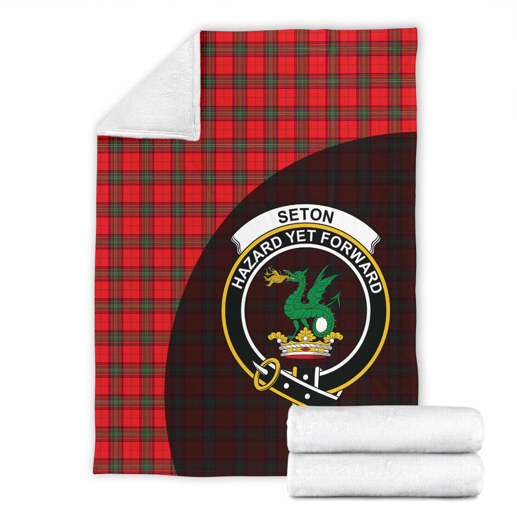 Seton Modern Tartan Crest Blanket Wave Style