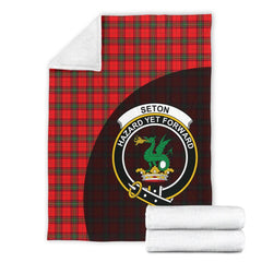 Seton Modern Tartan Crest Blanket Wave Style